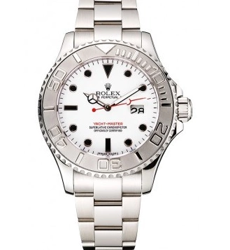 Rolex copies cheap And Steel Case Stainless Rolex Yacht-Master White Bracelet Dial 0817